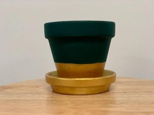 gold and green pot