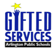 Logo der begabten Dienste der Arlington Public Schools