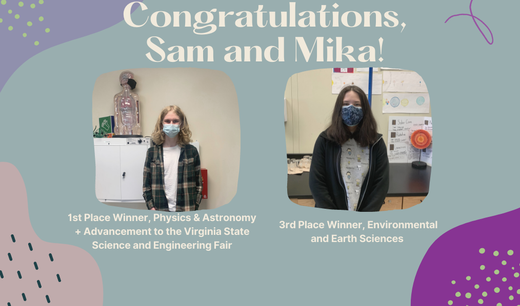 Gewinner des Symposiums der Virginia Junior Academy of Science (VJAS).