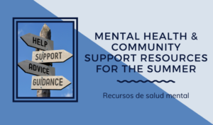 mental health summer resources sticky