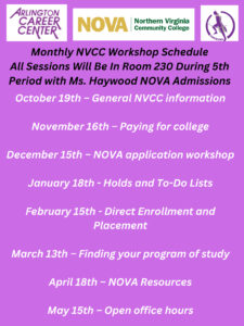 NVCC Workshop Schedule