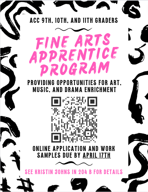 Fine Arts Apprentice Program flyer
