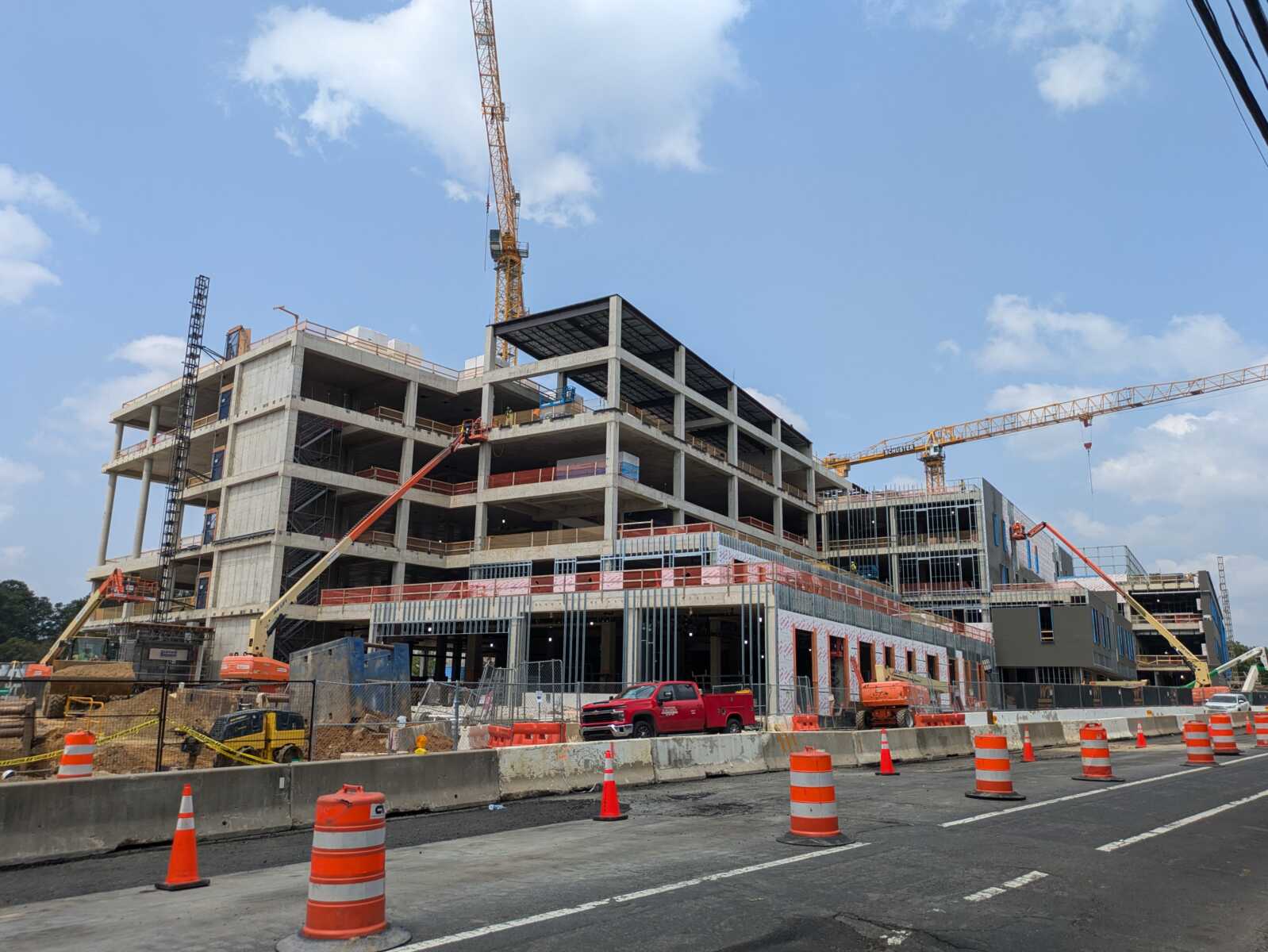 An image of construction of the forthcoming Grace Hopper Center, located next to the current Arlington Career Center (staff photo by Dan Egitto)
