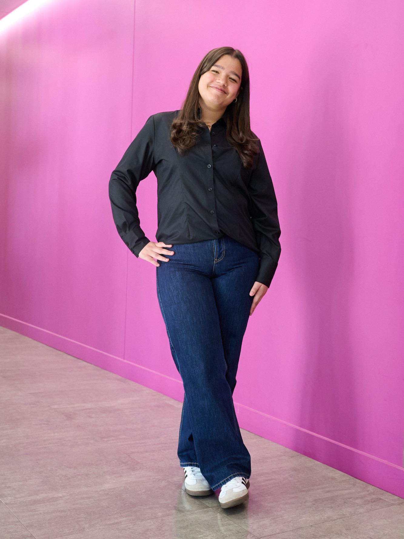 Picture of student taken in the social studies wing