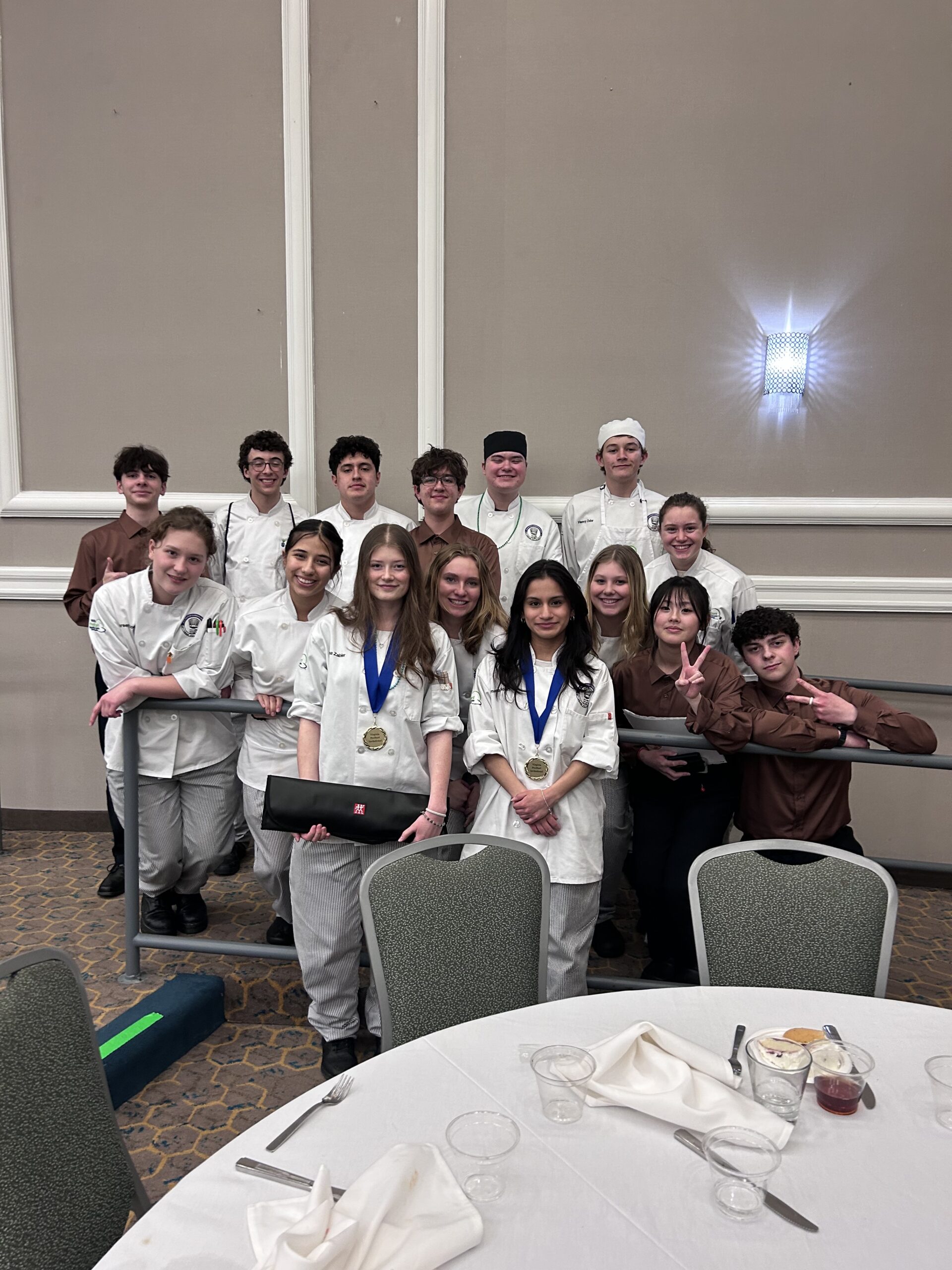 Students pictured at the Virginia ProStart Competition