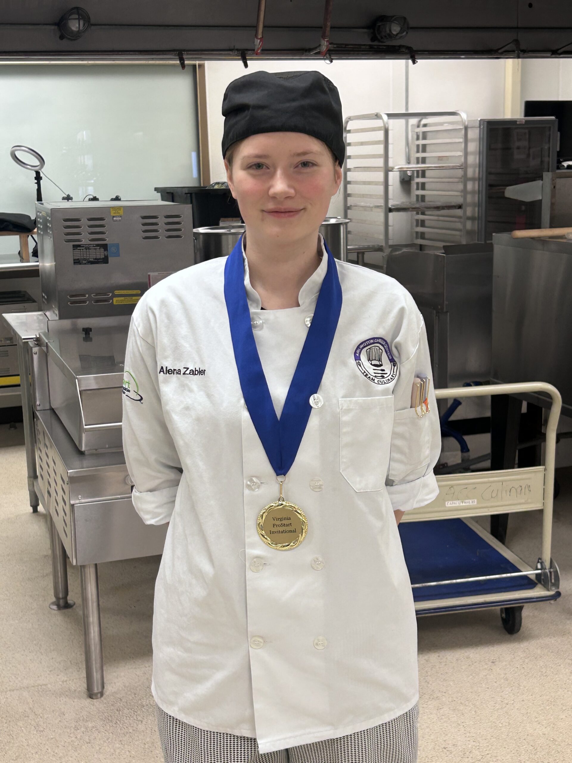 1st place student winner pictured at the Virginia ProStart Competition