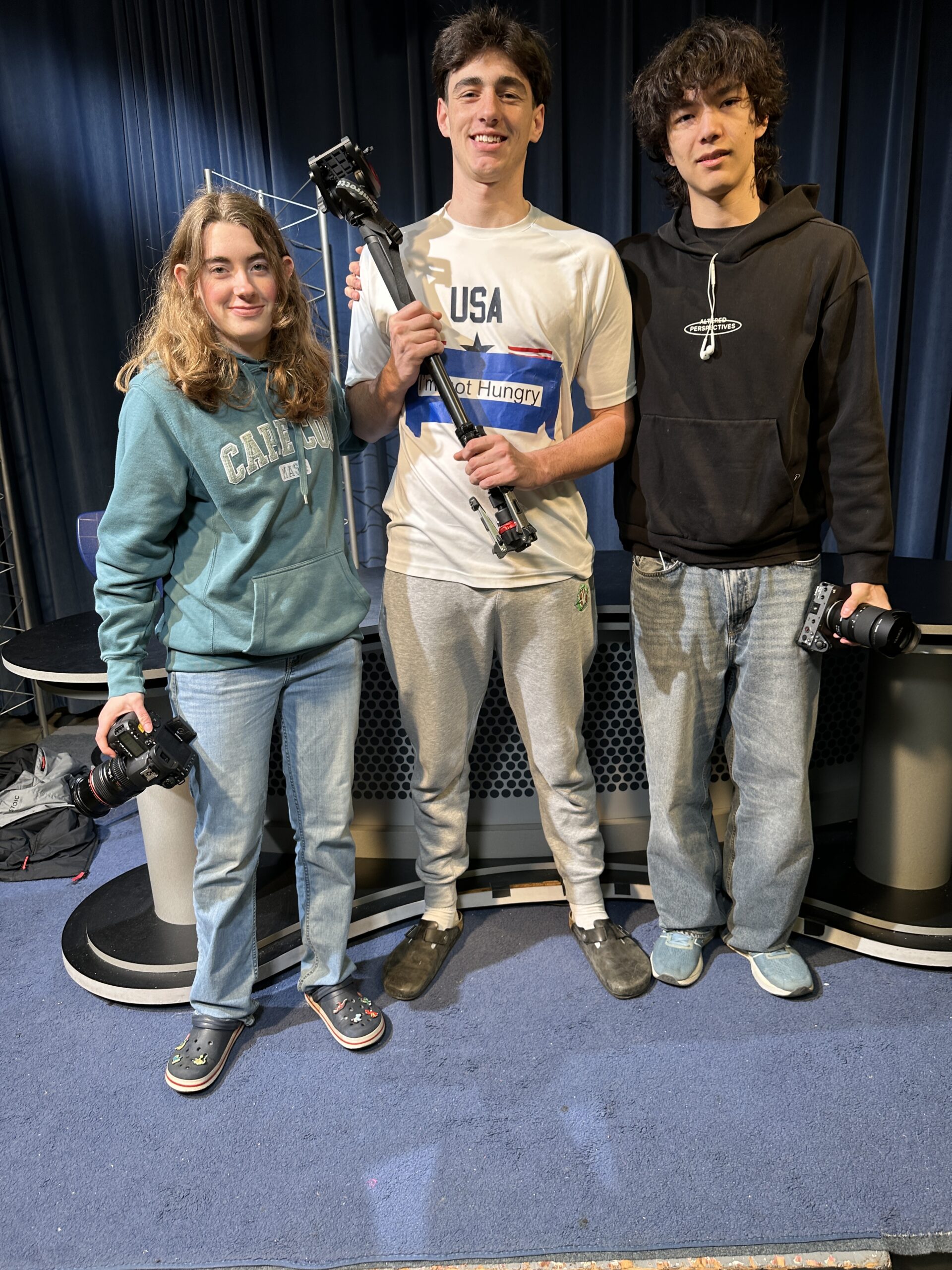 Three ACC TV Production student winners pictured